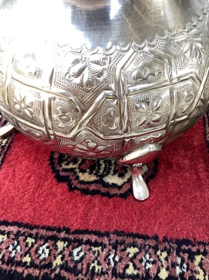 Antique Vintage Moroccan Silver-Plated Teapot รูปที่ 4