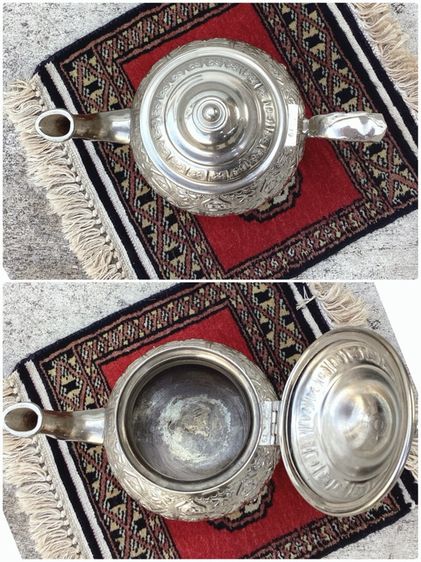 Antique Vintage Moroccan Silver-Plated Teapot รูปที่ 12