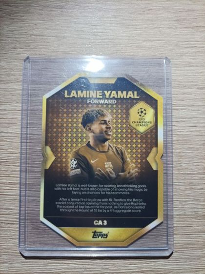 Match Attax 2025 - 2026 Lamine Yamal Chrome Award Trading Card รูปที่ 2