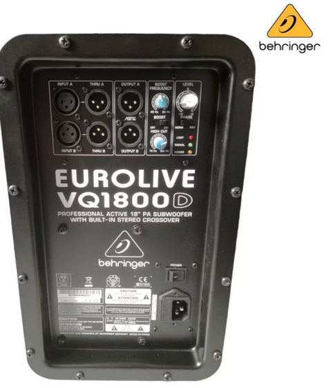 ของใหม่ ยังไม่ได้ใช้งาน BEHRINGER VQ1800D ลำโพงซับวูฟเฟอร์ 18 นิ้ว มีแอมป์ในตัว ประกันศูนย์ไทย รูปที่ 5