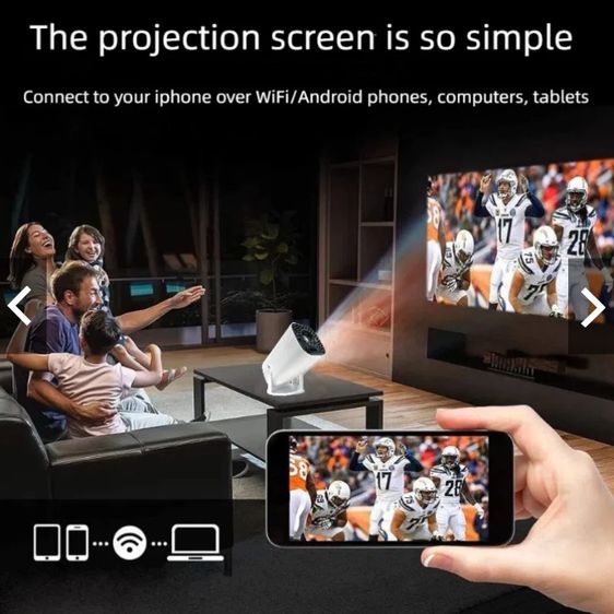 โปรเจ็กเตอร์อัจฉริยะ P30 Pro 4K Android 13 บลูทูธ 5.0 Wi-Fi 1080P โปรเจ็กเตอร์โฮมเธียเตอร์พกพา รูปที่ 8