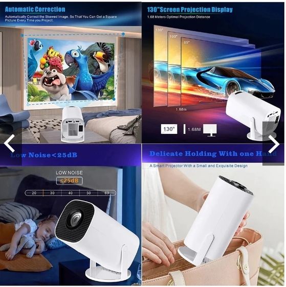 โปรเจ็กเตอร์อัจฉริยะ P30 Pro 4K Android 13 บลูทูธ 5.0 Wi-Fi 1080P โปรเจ็กเตอร์โฮมเธียเตอร์พกพา รูปที่ 5