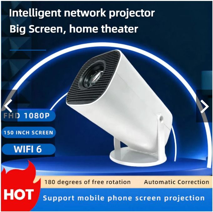 โปรเจ็กเตอร์อัจฉริยะ P30 Pro 4K Android 13 บลูทูธ 5.0 Wi-Fi 1080P โปรเจ็กเตอร์โฮมเธียเตอร์พกพา