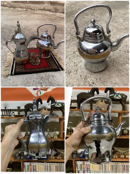 Vintage Arabic Dallah Coffee Pot Set AL SAIF  Saudi Brand  Made in Korea 1970s ถึง 1980s รูปที่ 15