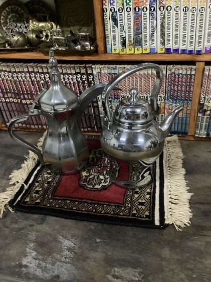 Vintage Arabic Dallah Coffee Pot Set AL SAIF  Saudi Brand  Made in Korea 1970s ถึง 1980s รูปที่ 11