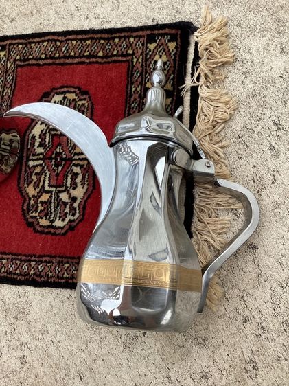 Vintage Arabic Dallah Coffee Pot Set AL SAIF  Saudi Brand  Made in Korea 1970s ถึง 1980s รูปที่ 6