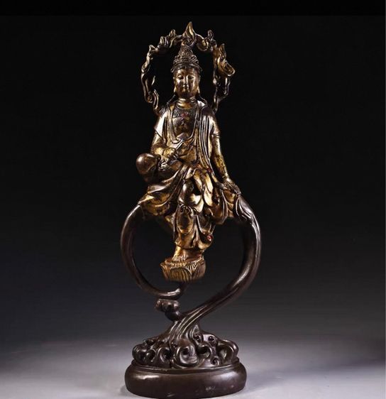 ✨พระโพธิสัตว์กวนอิม ทองเหลืองปิดทอง