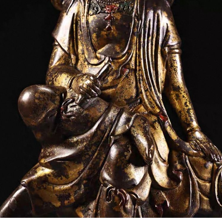 ✨พระโพธิสัตว์กวนอิม ทองเหลืองปิดทอง รูปที่ 5