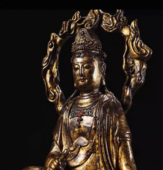 ✨พระโพธิสัตว์กวนอิม ทองเหลืองปิดทอง รูปที่ 2