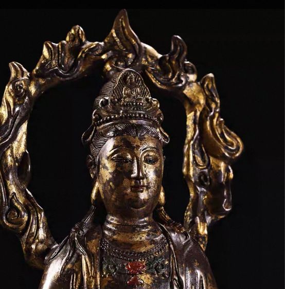 ✨พระโพธิสัตว์กวนอิม ทองเหลืองปิดทอง รูปที่ 3