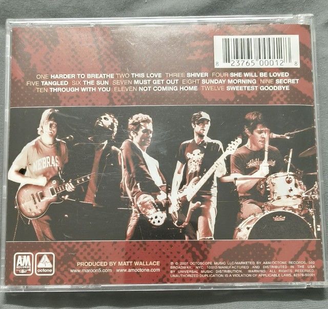 CD ซีดี Maroon 5 อัลบั้ม Songs About Jane รูปที่ 2