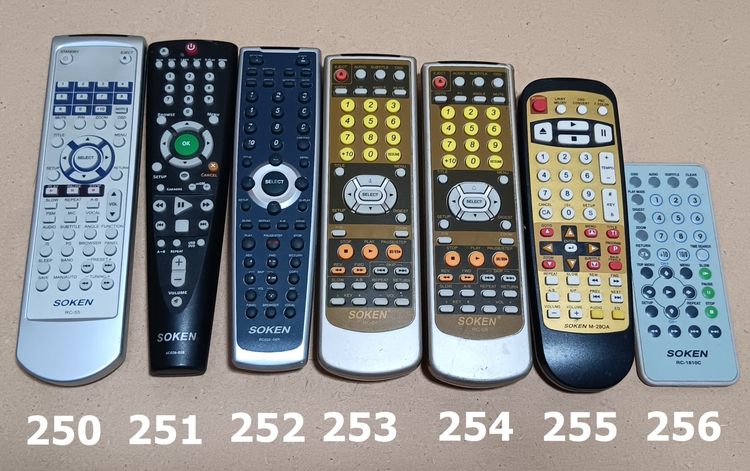SOKEN REMOTE (1-256) รีโมท โซเคน เครื่องเสียง DVD VCD CD TAPE VDO LASER DISC BLU RAY COMBO รูปที่ 5