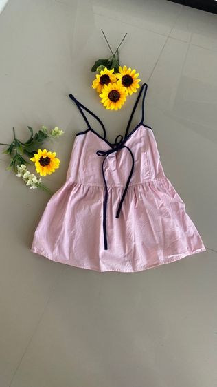 ไม่มีแขน M เสื้อเชิ้ตและเสื้อผู้หญิง อื่นๆ สายเดี่ยวสีชมพู มือสอง