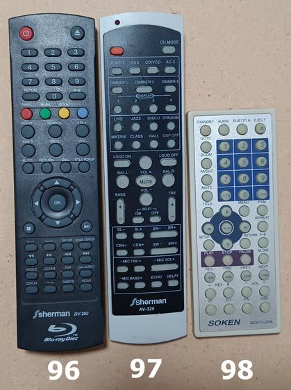 Sherman REMOTE (1-98) รีโมท เชอร์แมน เครื่องเสียง DVD VCD CD TAPE VDO LASER DISC BLU RAY COMBO แผ่นเสียง KARAOKE TV รูปที่ 10