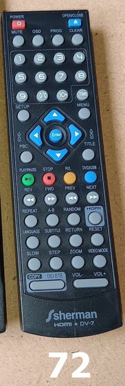 Sherman REMOTE (1-98) รีโมท เชอร์แมน เครื่องเสียง DVD VCD CD TAPE VDO LASER DISC BLU RAY COMBO แผ่นเสียง KARAOKE TV รูปที่ 2