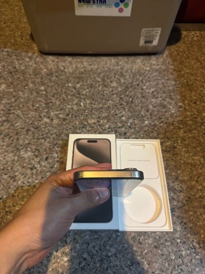 ขายไอโฟน15ProMaxสีNatural Titanuim 512กิ๊กมีกล่องอีมี่ตรงสภาพสวยๆสูนTrueใช้งานดีถูกกกกกมากกก รูปที่ 3