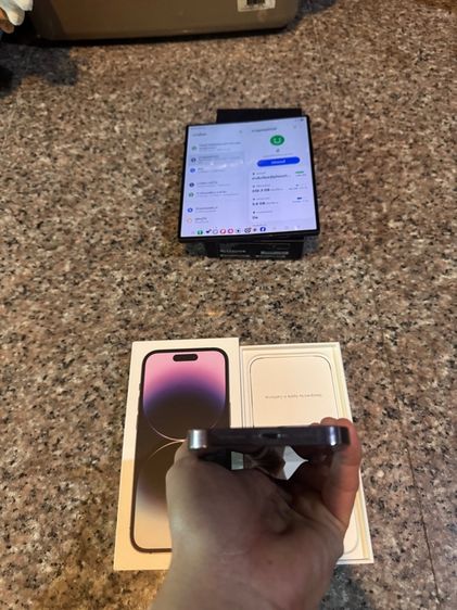 ขายไอโฟน14Proสีใหม่Purple128กิ๊กมีกล่องเครื่องเดิมๆหายากมากๆใช้งานดีสภาพนึ้สูนTrueสวยๆถูกมากกกกก รูปที่ 4