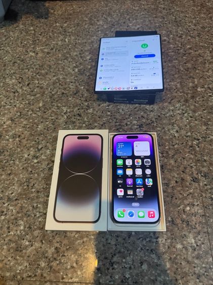 ขายไอโฟน14Proสีใหม่Purple128กิ๊กมีกล่องเครื่องเดิมๆหายากมากๆใช้งานดีสภาพนึ้สูนTrueสวยๆถูกมากกกกก