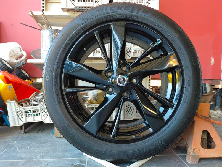แม็กนิสสัน ขอบ17 สีอบpowder coat พร้อมยางมิชลิน 225 50 17 ปลายปี23 ยางสวยทุกเส้น ใส่จุ๊ค  teana เซลฟี่1 รูปที่ 2