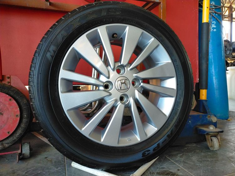 แม็กฮอนด้า ขอบ15 สีเดิม พร้อมยางmaxxis 185 60 15 ปลายปี22 ยางสวยทุกเส้นใส่ city jazz รูปที่ 4