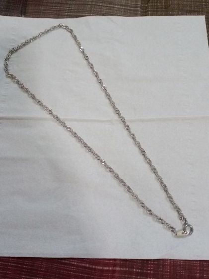 สร้อยคอเงินแท้ ตอกโค๊ตมาแน่น ลายดิสโก้เล่ไฟวิบวับสวย(ยาว 19 นิ้ว)