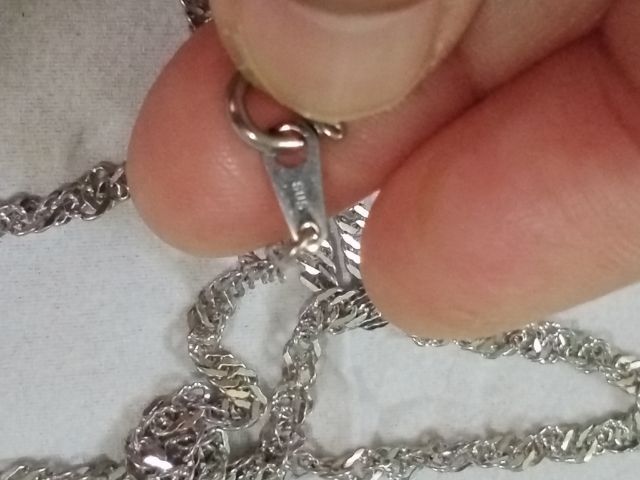 สร้อยคอเงินแท้ ตอกโค๊ตมาแน่น ลายดิสโก้เล่ไฟวิบวับสวย(ยาว 19 นิ้ว) รูปที่ 4