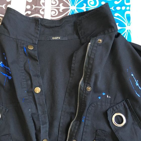 เสื้อแจ็คเก็ตวินเทจ GGPX สไตล์ Street Punk งานเกาหลี ดีไซน์เท่ไม่ซ้ำใคร สภาพนางฟ้า รูปที่ 4