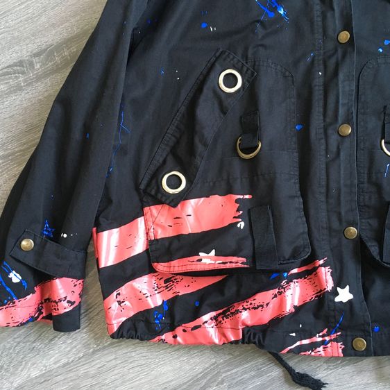 เสื้อแจ็คเก็ตวินเทจ GGPX สไตล์ Street Punk งานเกาหลี ดีไซน์เท่ไม่ซ้ำใคร สภาพนางฟ้า รูปที่ 6