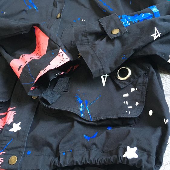 เสื้อแจ็คเก็ตวินเทจ GGPX สไตล์ Street Punk งานเกาหลี ดีไซน์เท่ไม่ซ้ำใคร สภาพนางฟ้า รูปที่ 9