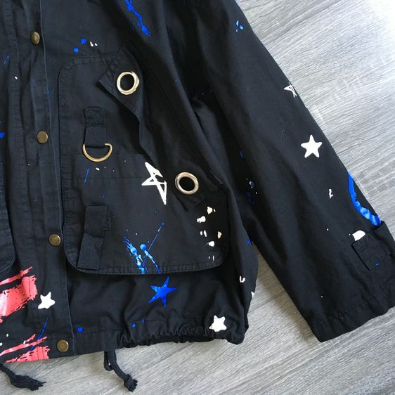 เสื้อแจ็คเก็ตวินเทจ GGPX สไตล์ Street Punk งานเกาหลี ดีไซน์เท่ไม่ซ้ำใคร สภาพนางฟ้า รูปที่ 7