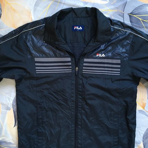 FILA เสื้อแจ็คเก็ต สีกรมท่า มือสองแท้ ดีไซน์สปอร์ต สภาพนางฟ้า ราคาคุ้มค่า รูปที่ 7