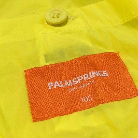 เสื้อกอล์ฟมือสอง PALM SPRINGS สีเหลืองนีออน ระบายอากาศดีเยี่ยม สภาพใหม่กริบ รูปที่ 6
