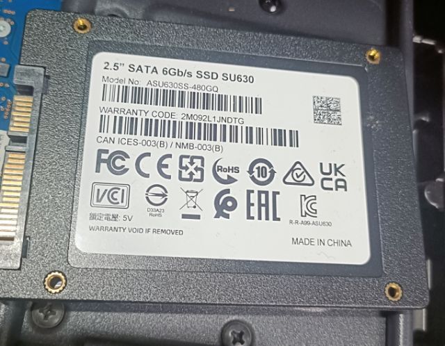 SSD SU630 480G. 