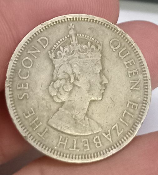 3013-เหรียญควีนอลิสเบสที่ 2 ราคา 1 ดอลล่าห์ ฮ่องกง ปี1960 รูปที่ 4