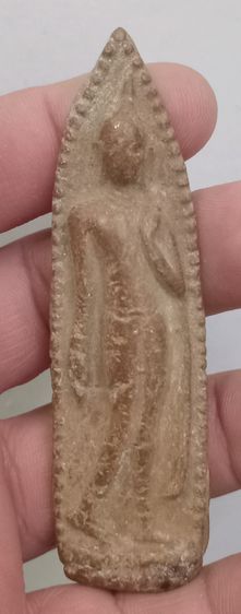 3016-พระลีลาถ้ำหีบข้างเม็ด เนื้อดินเก่า รูปที่ 7