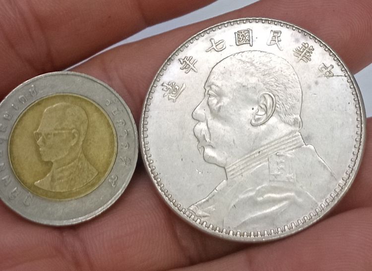 3018-เหรียญที่ระลึกเพื่อการสะสม เหรียญยวน ซี ไข่ ประธานาธิบดีคนแรกของจีน ขนาดเส้นผ่าศูนย์กลางประมาณ 3.7 ซม รูปที่ 4