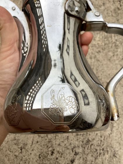 Vintage Arabic Coffee Pot  Dallah กาแฟอาหรับทรงดั้งเดิม งานวินเทจสแตนเลส ผลิตเกาหลี รูปที่ 9