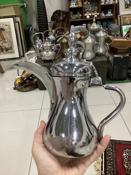 Vintage Arabic Coffee Pot  Dallah กาแฟอาหรับทรงดั้งเดิม งานวินเทจสแตนเลส ผลิตเกาหลี รูปที่ 2