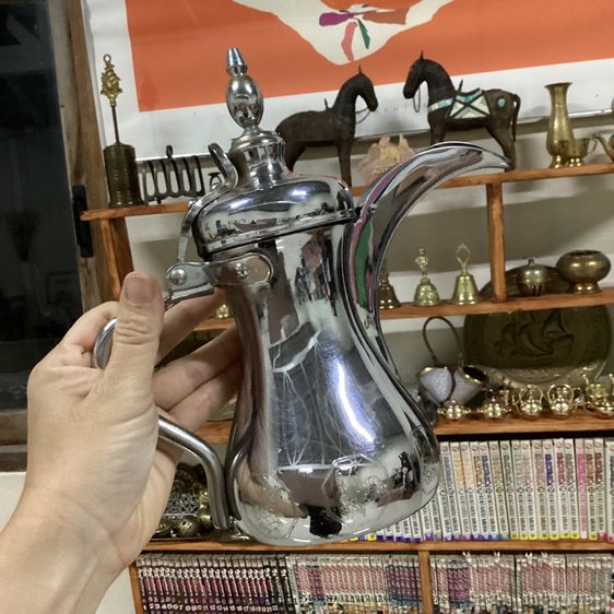 Vintage Arabic Coffee Pot  Dallah กาแฟอาหรับทรงดั้งเดิม งานวินเทจสแตนเลส ผลิตเกาหลี รูปที่ 4
