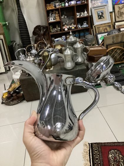 Vintage Arabic Coffee Pot  Dallah กาแฟอาหรับทรงดั้งเดิม งานวินเทจสแตนเลส ผลิตเกาหลี รูปที่ 5