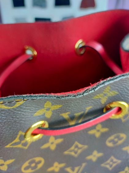 Louis Vuitton NeoNoé MM มือสองสีแดง มือ 2 รูปที่ 14