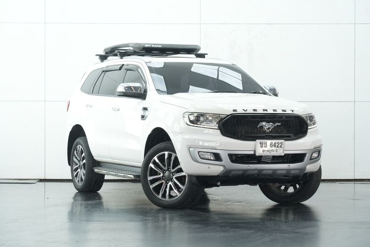 Ford Everest 2019 2.0 Titanium Plus 4WD Utility-car ดีเซล ไม่ติดแก๊ส เกียร์อัตโนมัติ ขาว รูปที่ 2