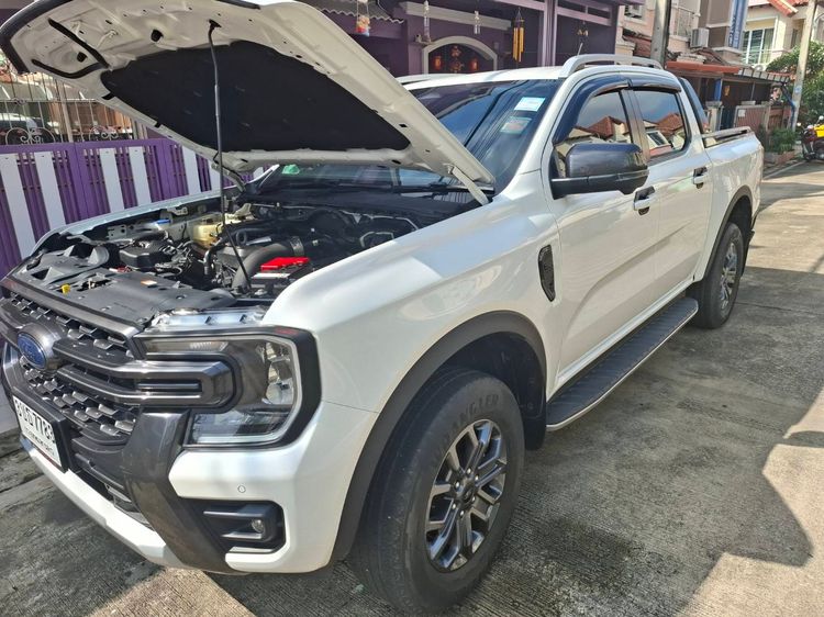 Ford Ranger 2022 2.0 Bi-Turbo Hi-Rider Wildtrak Pickup ดีเซล ไม่ติดแก๊ส เกียร์อัตโนมัติ ขาว รูปที่ 2
