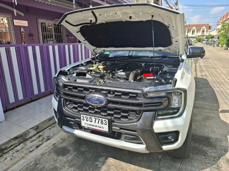 Ford Ranger 2022 2.0 Bi-Turbo Hi-Rider Wildtrak Pickup ดีเซล ไม่ติดแก๊ส เกียร์อัตโนมัติ ขาว รูปที่ 3