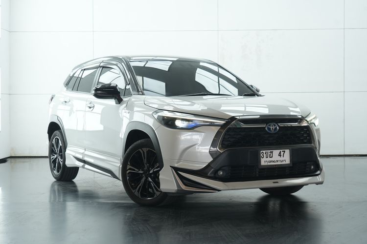 Toyota Corolla Cross 2020 1.8 Hybrid Premium Utility-car ไฮบริด ไม่ติดแก๊ส เกียร์อัตโนมัติ ขาว