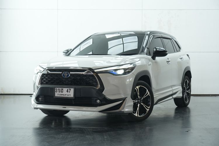 Toyota Corolla Cross 2020 1.8 Hybrid Premium Utility-car ไฮบริด ไม่ติดแก๊ส เกียร์อัตโนมัติ ขาว รูปที่ 2