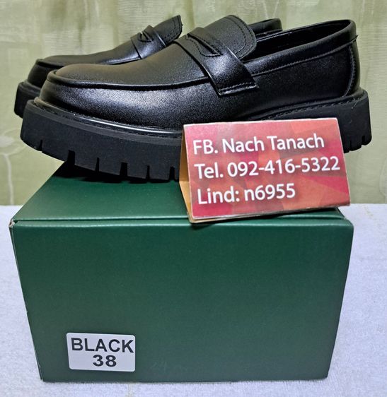 ขายรองเท้า YEON.CO LOAFER BLACK รองเท้าหนัง PU เบอร์ 38 (ใหม่) ใส่ได้ทั้ง ช-ญ รูปที่ 10