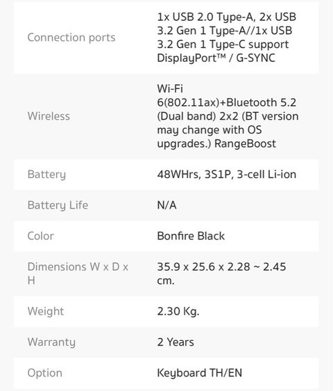 รุ่น Asus TUF Gaming F15 FX506LHB รูปที่ 12