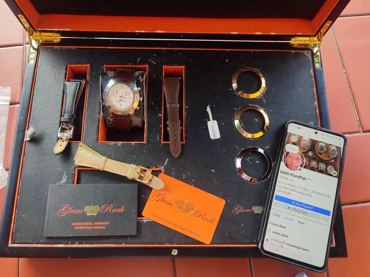Glam Rock Miss Miami Beach GR32101 Women’s Orange Watch 100M Swiss Quartz