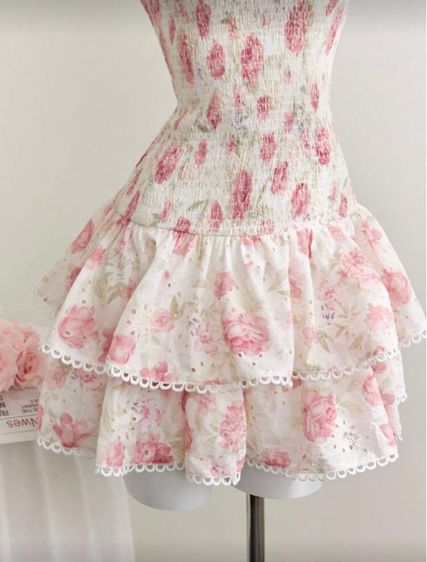 เดรสลายดอกสม็อคเอว S รูปที่ 3